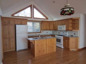 Kitchen renovated with cabinets