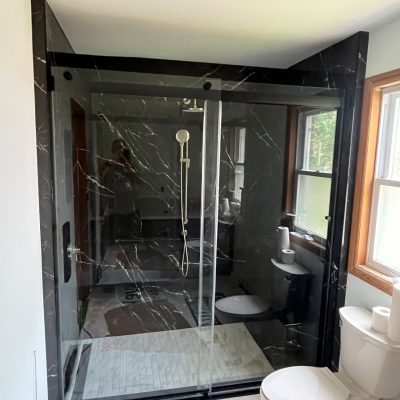 Exquisite Black Marble Shower